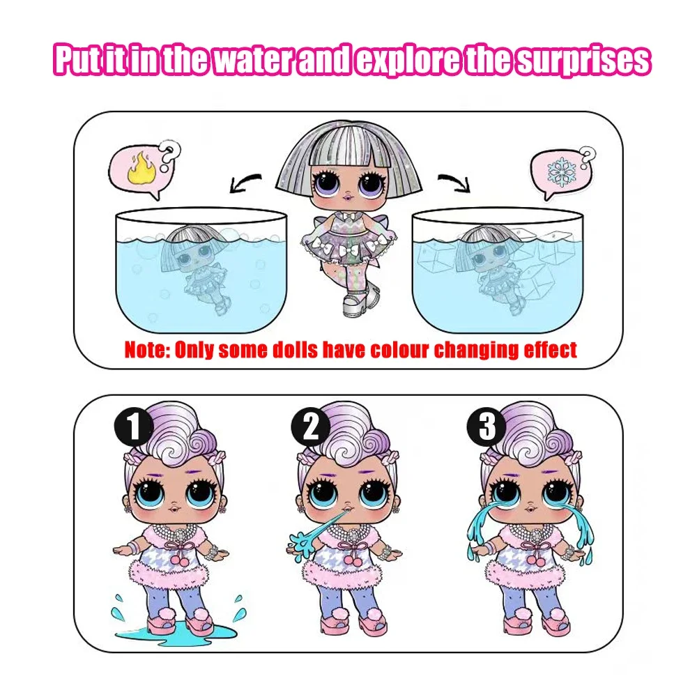 8CM LOL doll Collectible girl DIY toy doll set Includes doll clothes, shoes and accessories Children's birthday gift