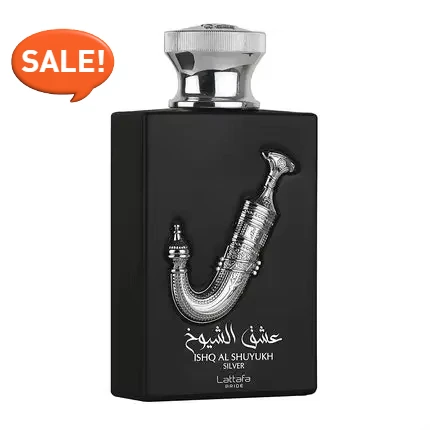 

Ishq Al Shuyukh Silver by Pride ORIGINAL Eau de Parfum Sweet Spicy Notes Male Fragrance Vanilla and Noble Woods