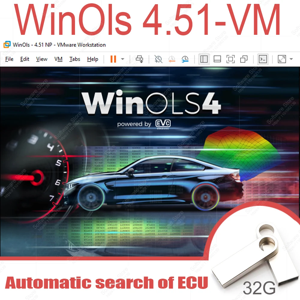 VM WinOLS 4.51 With gifts Damos 2020 and ECM TITANIUM 1.61 Car application Automatic search ECU find maps Software link 32gb