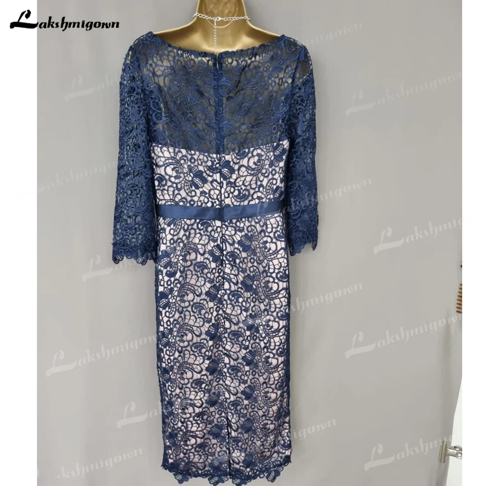 Classic O-Neck Mother Of The Bride Dress Custom Navy Dress For Wedding Guest Lace Vestido Longo Dresses Mother Bride Big Size