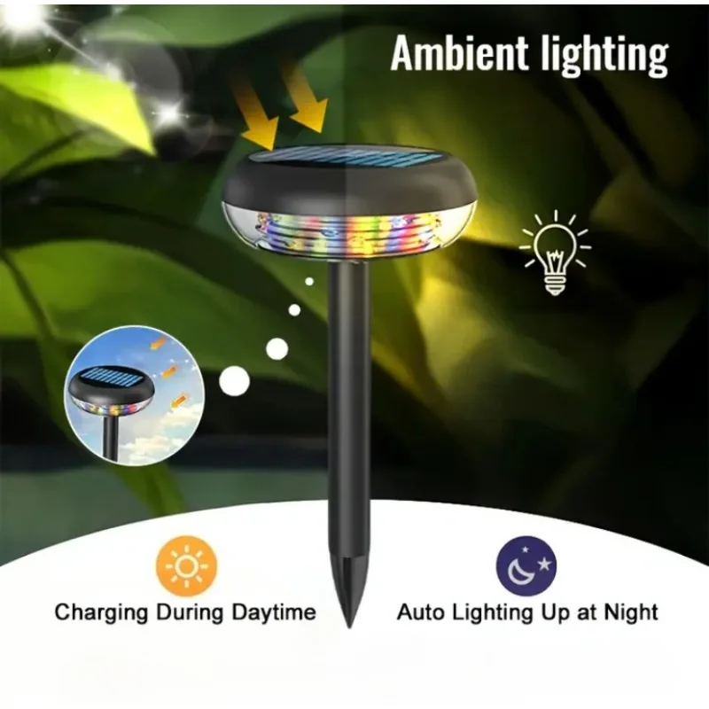 شريط إضاءة للتخييم قابل لإعادة الشحن بالطاقة الشمسية في الهواء الطلق، قابل للدوران 10 متر، ديكور جو عيد الميلاد، مصباح حديقة LED سلسلة RGB الجنية