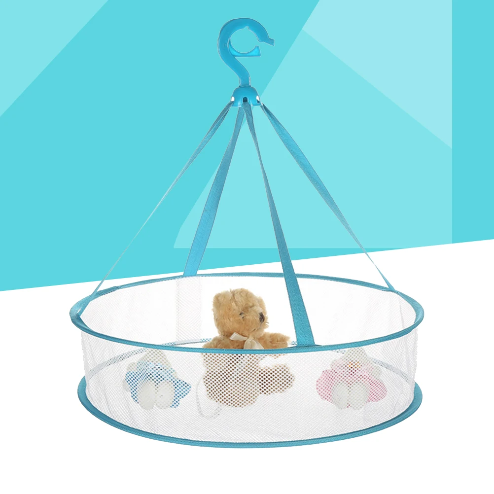 

Folding Drying Rack 2 Tier Mesh Laundry Baskets Collapsible Breathable Nylon Clothes Dryer Net Sweater Rack Indoor Outdoor