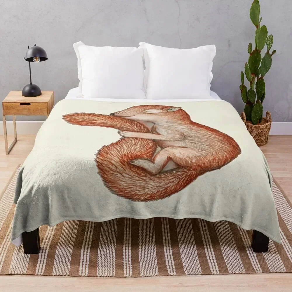 Hibernating squirrel Throw Blanket Sofa Quilt Soft Plaid Camping Bed Fashionable Blankets