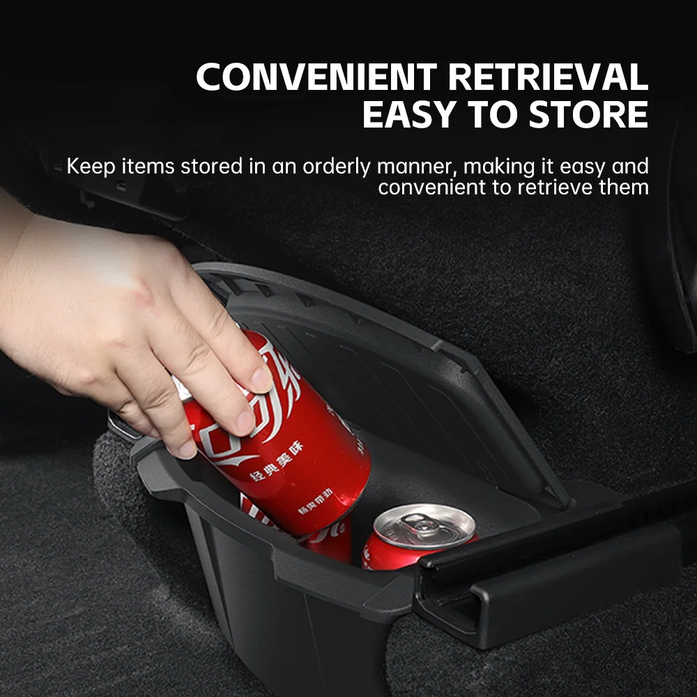 

For Tesla Model Y Juniper 2025 2026 Car Center Console Storage Box Rear Seat Storage Compartment Car Interior Accessories