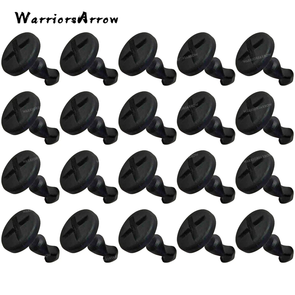 

20Pcs Engine Compartment Cover Plate Screw Clips Black Plastic For Porsche Cayenne 2003-2010 95557271000 955-572-710-00