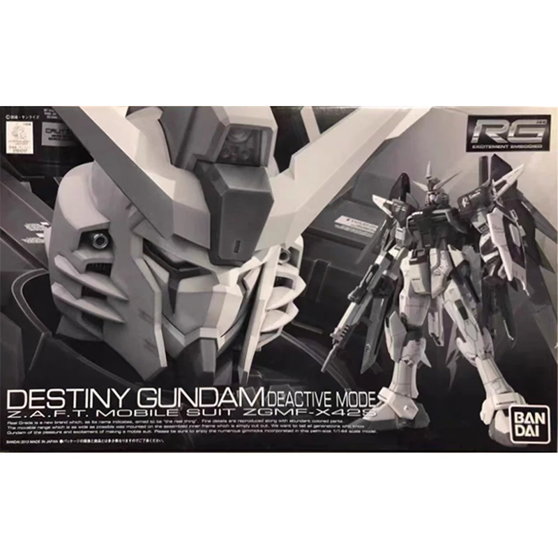 오리지널 반다이 PB 한정판 RG 1/144 데스티니 건담 비활성 모드 만화 캐릭터 로봇 조립 모델 장난감 어린이 선물