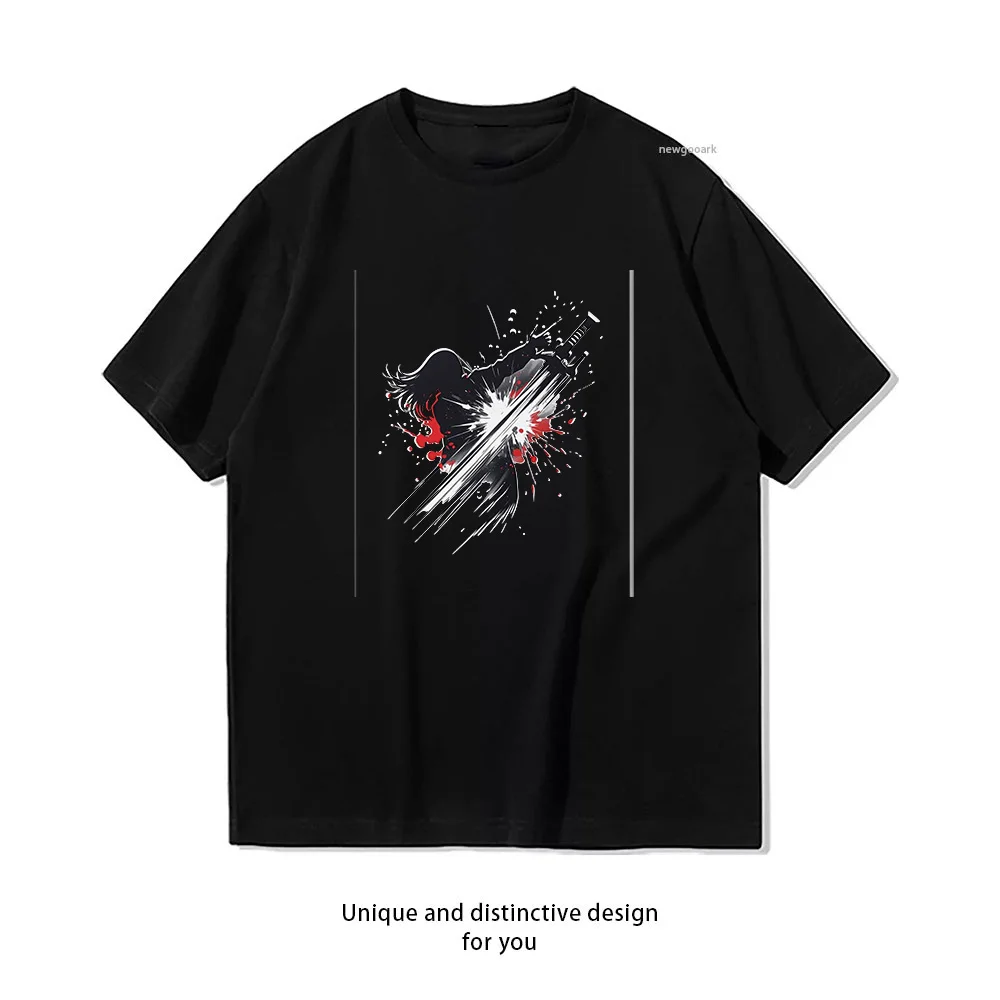 Samurai Blade Strike  Casual Cotton Short Sleeve Tee for Men Women