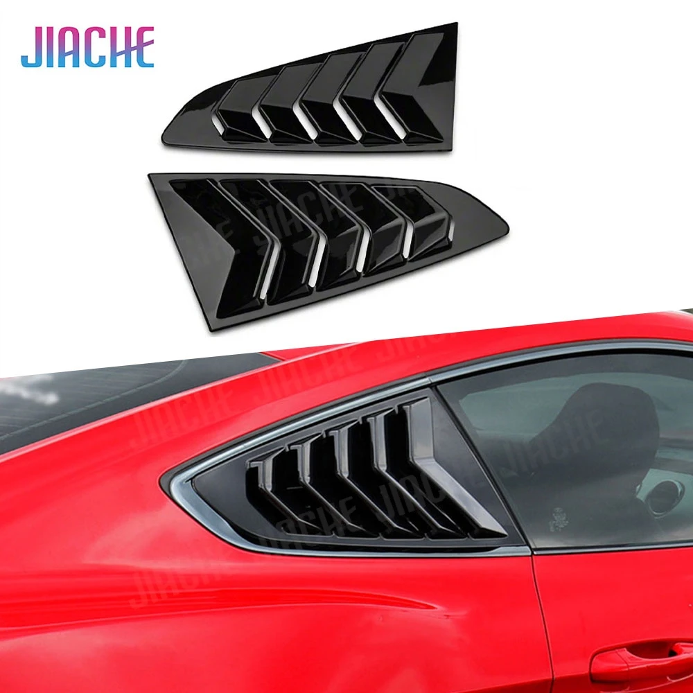 

Rear Window Louvers Car Rear Window Blinds Side Tuyere Louvers Vent For Ford Mustang 2015-2021 Cars Accessories