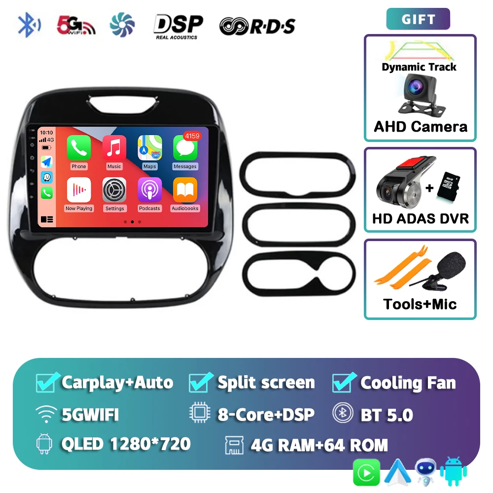 Android 15 Autoradio Voor Renault Kaptur Captur Clio Samsung QM3 2013 2014 2015 2016 Draadloze Carplay multimedia Android Auto 4G