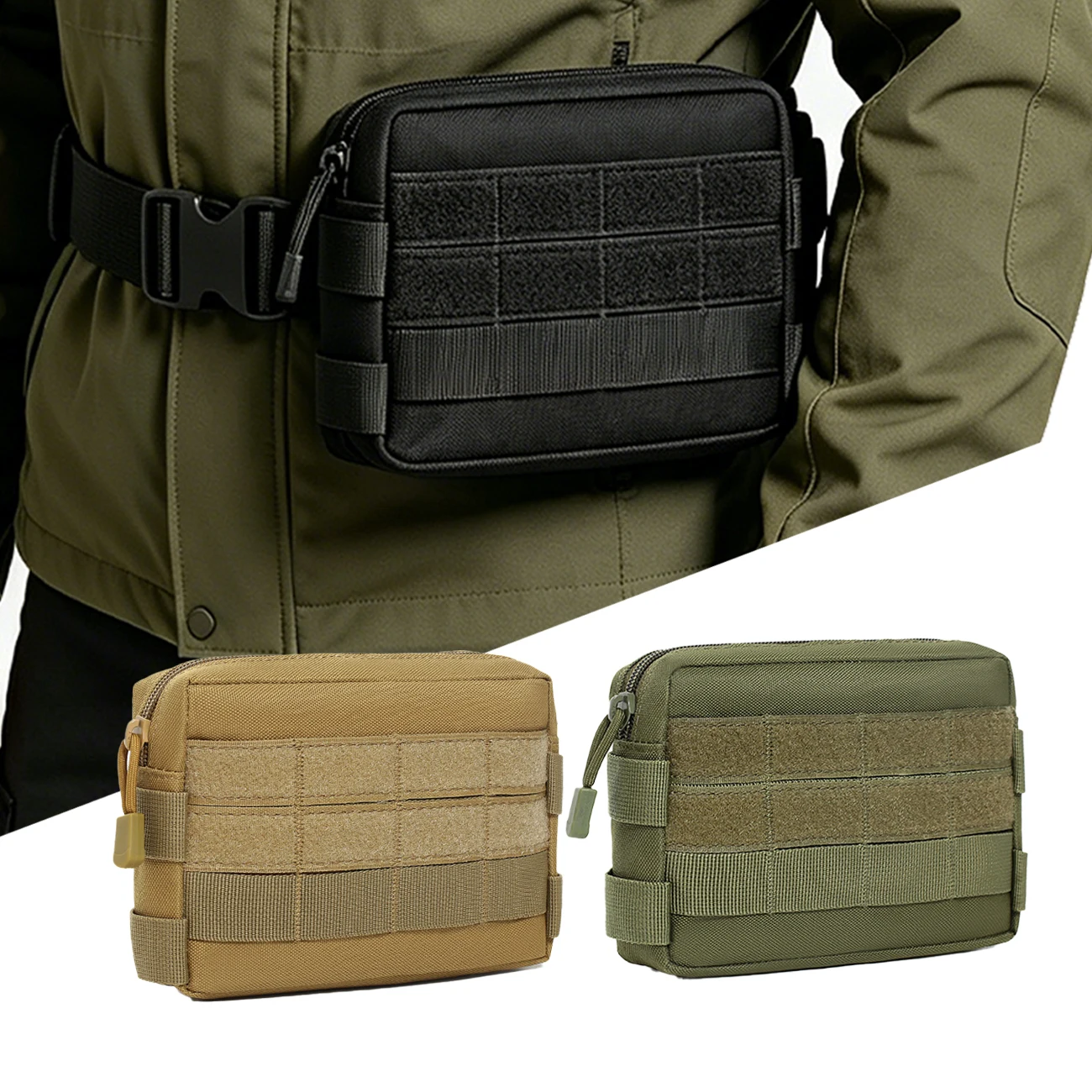 Outdoor Sports MOLLE Expansion Storage Bag Multi functional Tool Kit with Magic Sticky Lightweight, Durable, Easy to Handle