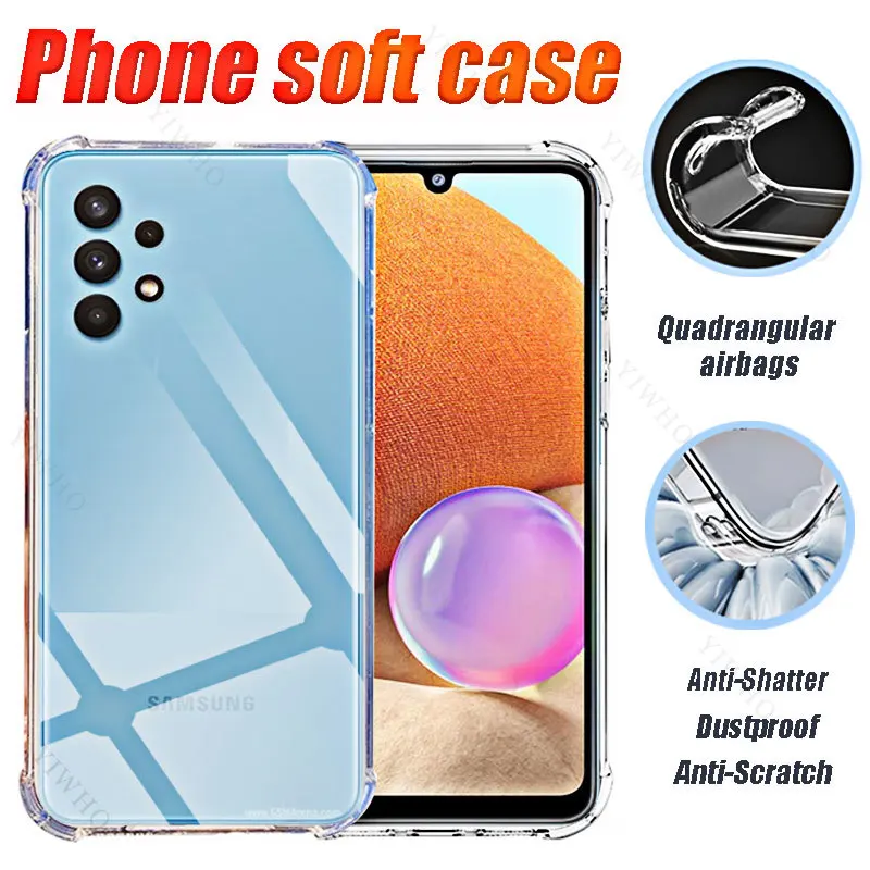 For Samsung Galaxy A32 TPU Transparent Clear Phone Soft Case for Sumsung A 32 6.4