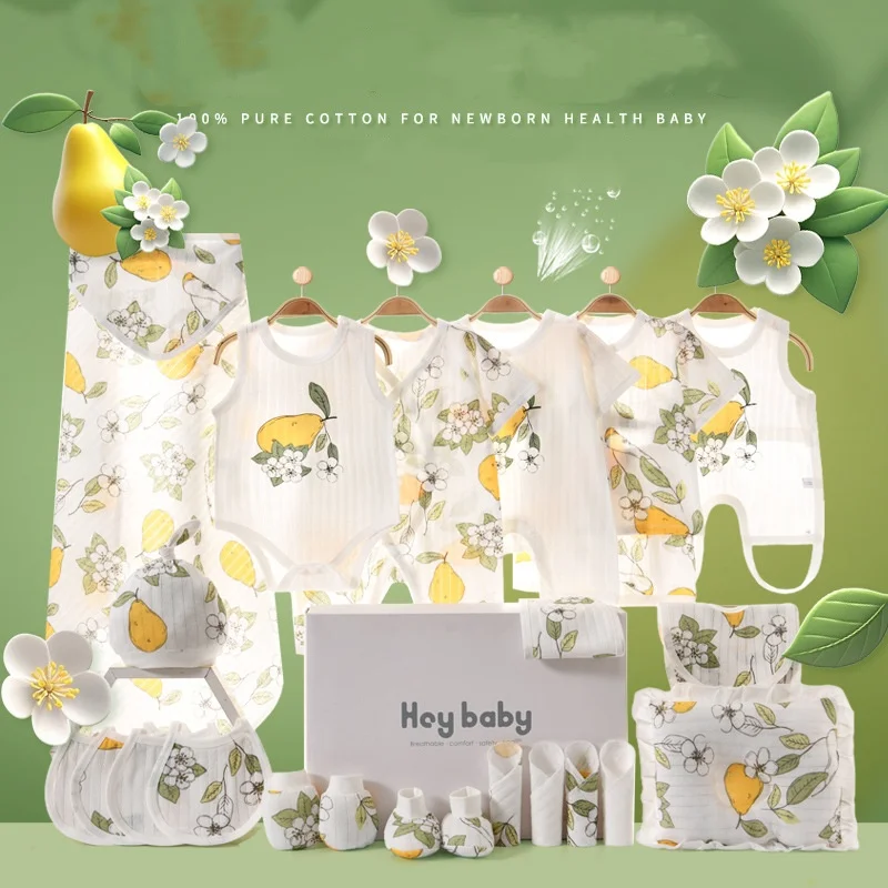 20-23-25-pezzi-lottp-set-di-vestiti-per-neonati-per-neonate-100-cotone-infantile-vestiti-estivi-abiti-pagliaccetti-per-bambini-cappello-bavaglini