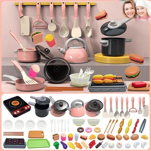 Juguetes de cocina para niños 59/69 PCS Fingend Cooking Juego de cocina Juega con sartenes Pans de cocina Play Pole Educational Toy Girls Regalos 10 mejores set de cocina de ventas para niños - №3