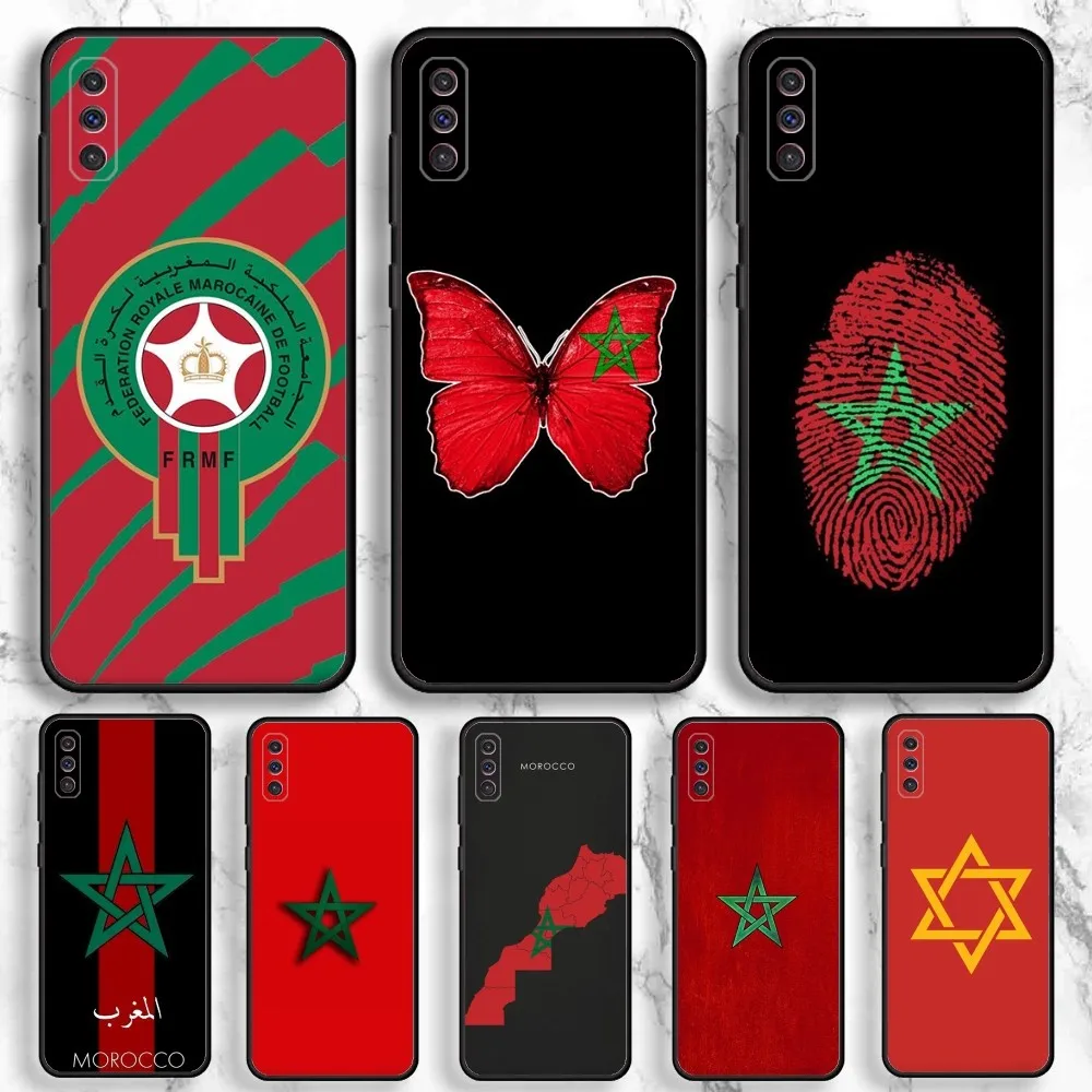 Morocco Flag Phone Case For Samsung Galaxy A13,A21s,A22,A31,A32,A52,A53,A71,A80,A91 Soft Black Phone Cover