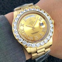2025 New Big Diamond Watch For Men day date Water Resistant Quartz Wristwatch Top Brand Luxury Casual AAA Male Wrist Watch Gilft