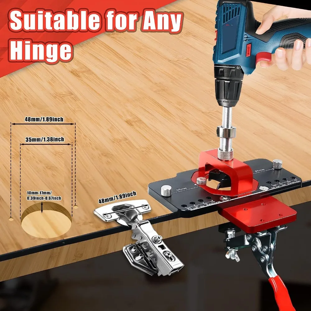 

35mm Hinge Hole Opener Woodworking Cabinet Door Panel Hinge Hole Locator Professional Hinge Drilling Installation Auxiliary Tool