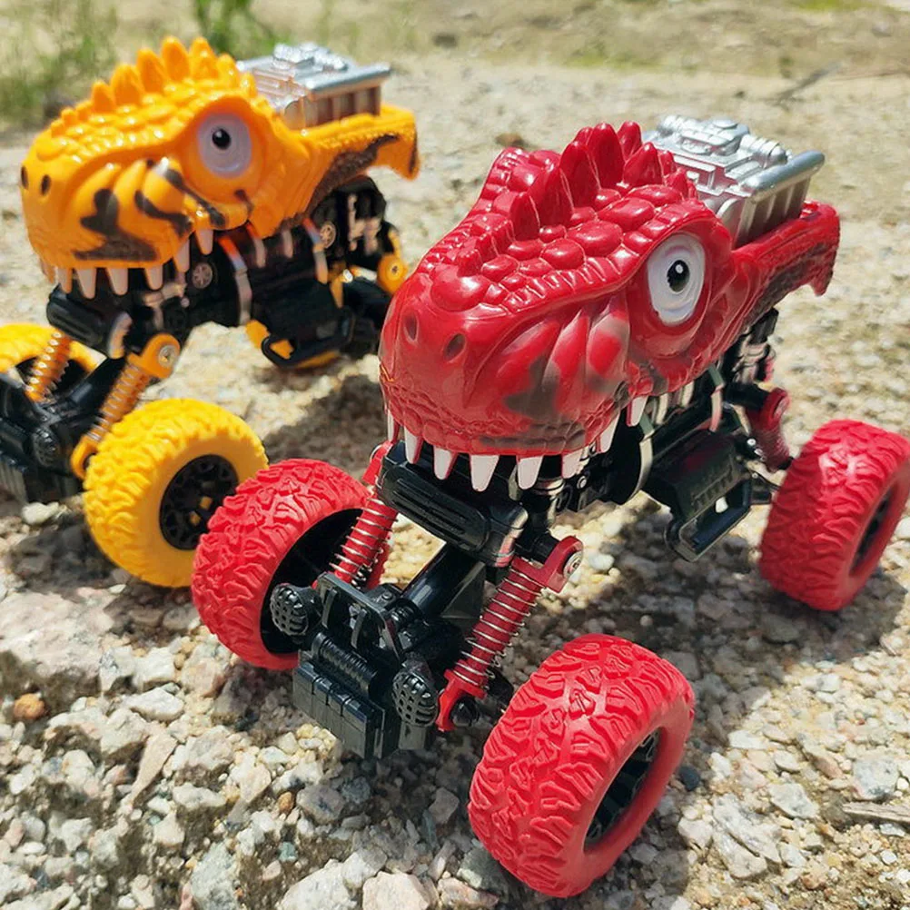 Carro de dinossauro movido a fricção veículo pull-back grande push and go brinquedos plástico