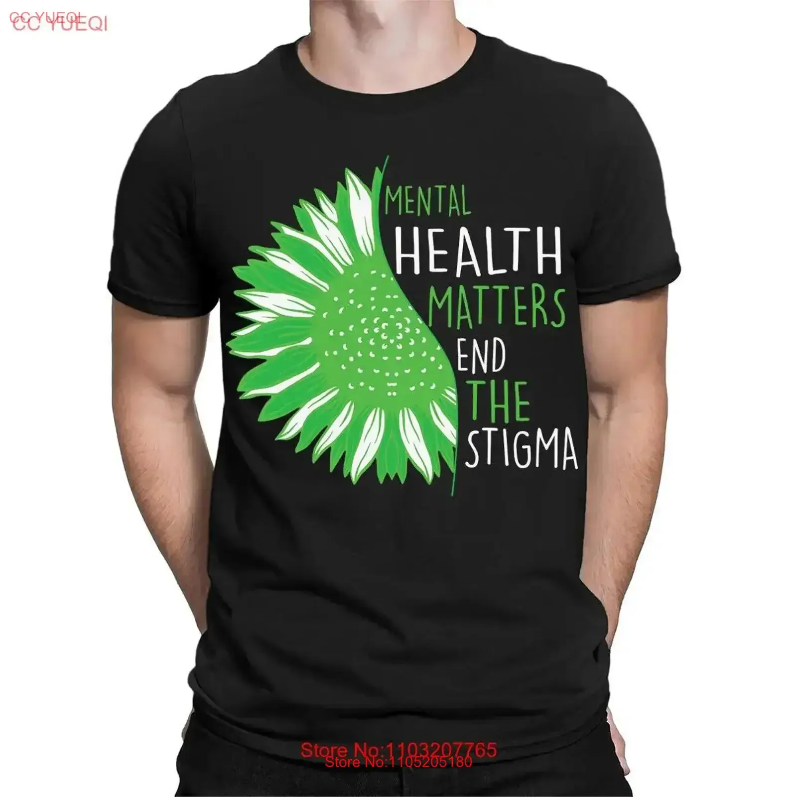 End The Stigma Mental Health Matters Awareness T Shirt Top TA 89 vintage Washed designer clothes streetwear Stylish Unisex