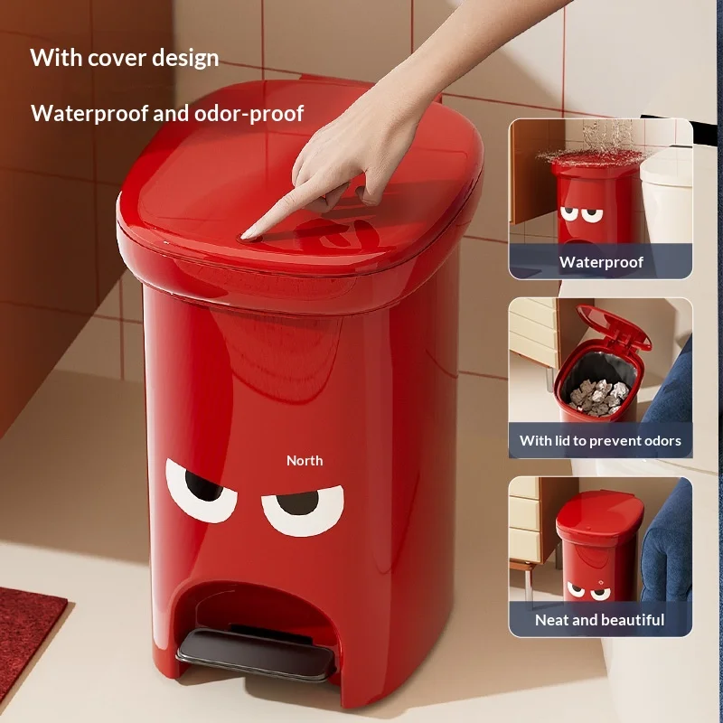 

Large Capacity Trash Can Home Kitchen Bathroom Office Premium Sealed Odor Proof Wide Opening Foot Pedal Lid Garbage Bin Home Use