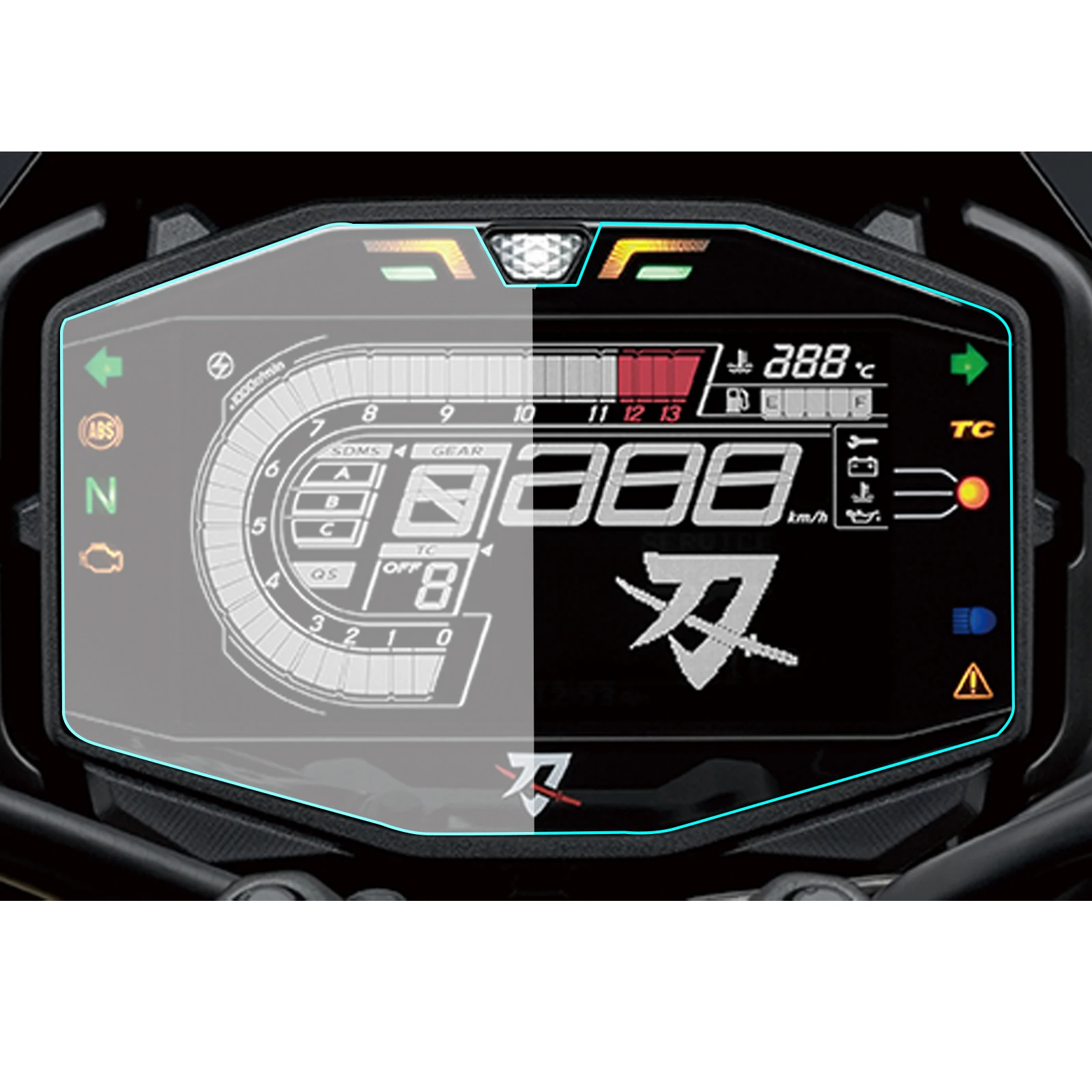 X2Dashboard Screen Protector MotorcycleZastosowanie do SUZUKI GSX-S950 (2021) model Dashboard Film Folia ochronna zapobiegająca zarysowaniom