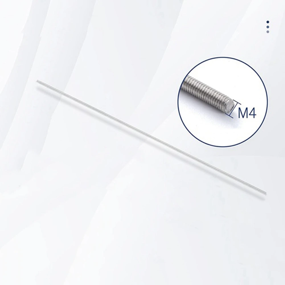 

A06R 25Pcs Threaded Rods With 50Pcs Nuts,M4 12Inch Stainless Steel Threads For Hangers, U-Bolts, Beaded Garden Stake Rods