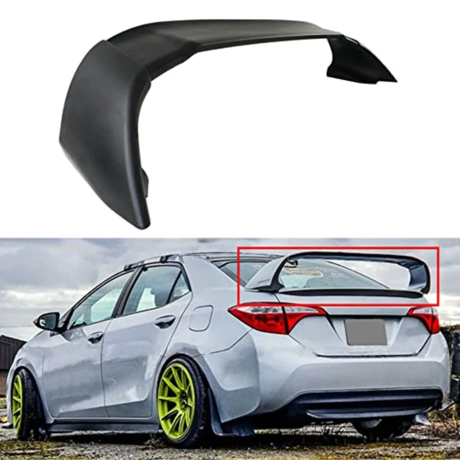 

Черный стиль кружки JDM, большой спойлер на багажник, замена крыла для Corolla 20142020, улучшенный аэродинамический дизайн для спортивного приложения