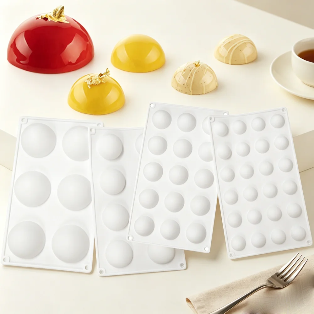 Hemisphere Design Food Grade Chocolate Dessert Tools Non-stick Silicone Cake Mould DIY Chocolate Mold Kitchen Bakeware
