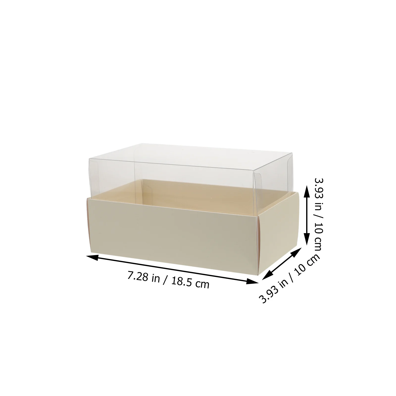 

5pcs Macaron Smooth Surface Bakery Packaging Boxes For Dessert Storage Compact Clear Cake Containers Good Sealing Performance