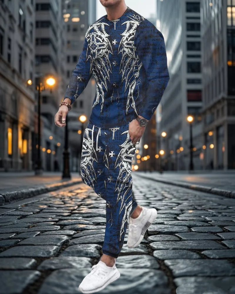 

2025 весенне-осенняя мода, персонализированные мужские брюки с буквенным принтом для взрослых, брюки с длинными рукавами, повседневный спортивный трендовый костюм для отдыха для подростков