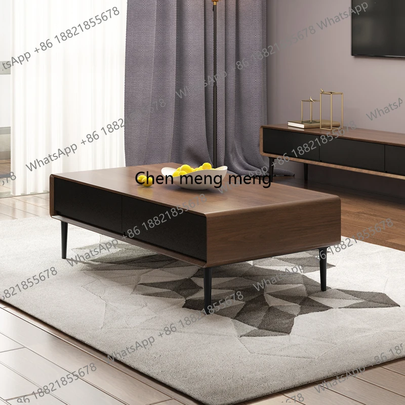 

Writing Dinner Coffee Table Moving Standing High Drawers Designer Storage Luxury Side Table Modern Couchtisch Home Furniture