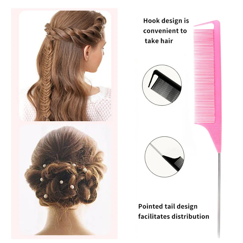 3 Pezzi Set Di Pettini Per Acconciature Spazzola Per Capelli Pettine A Coda Di Ratto Spazzola Per Bordi Per Spazzolare Bordi E Schiena, Pettinare, Affettare I Capelli Per Le Donne (rosa 3 Pezzi Set Di Pettini Per Acconciature Spazzola Per Capelli Pettine A Coda Di Ratto Spazzola Per Bordi Per Spazzolare Bordi E Schiena, Pettinare, Affettare I Capelli Per Le Donne (rosa