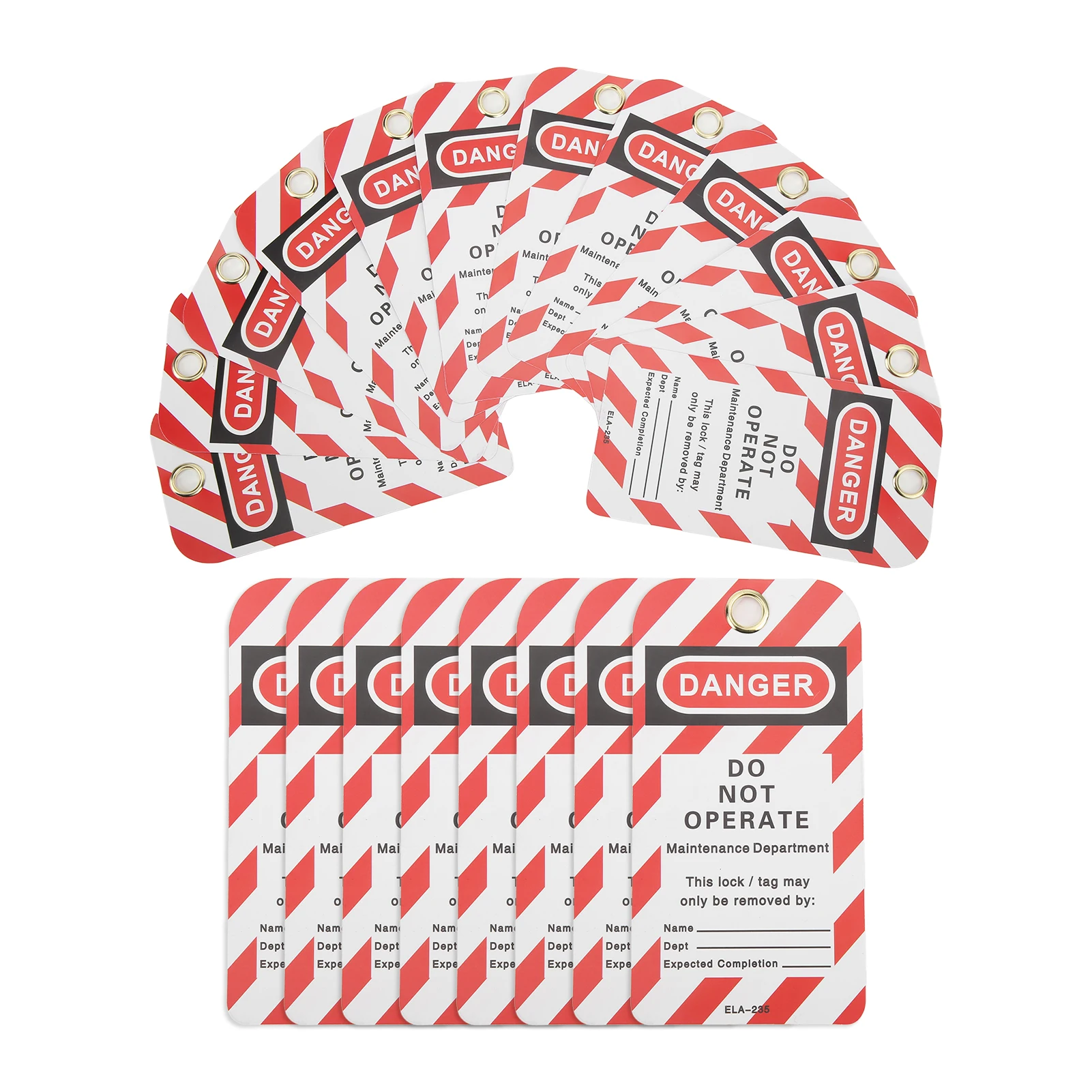 ZK30  	30PCS Lockout Tag Rewritable Danger Do Not Operate Safety Warning Reusable for Industry Chemistry