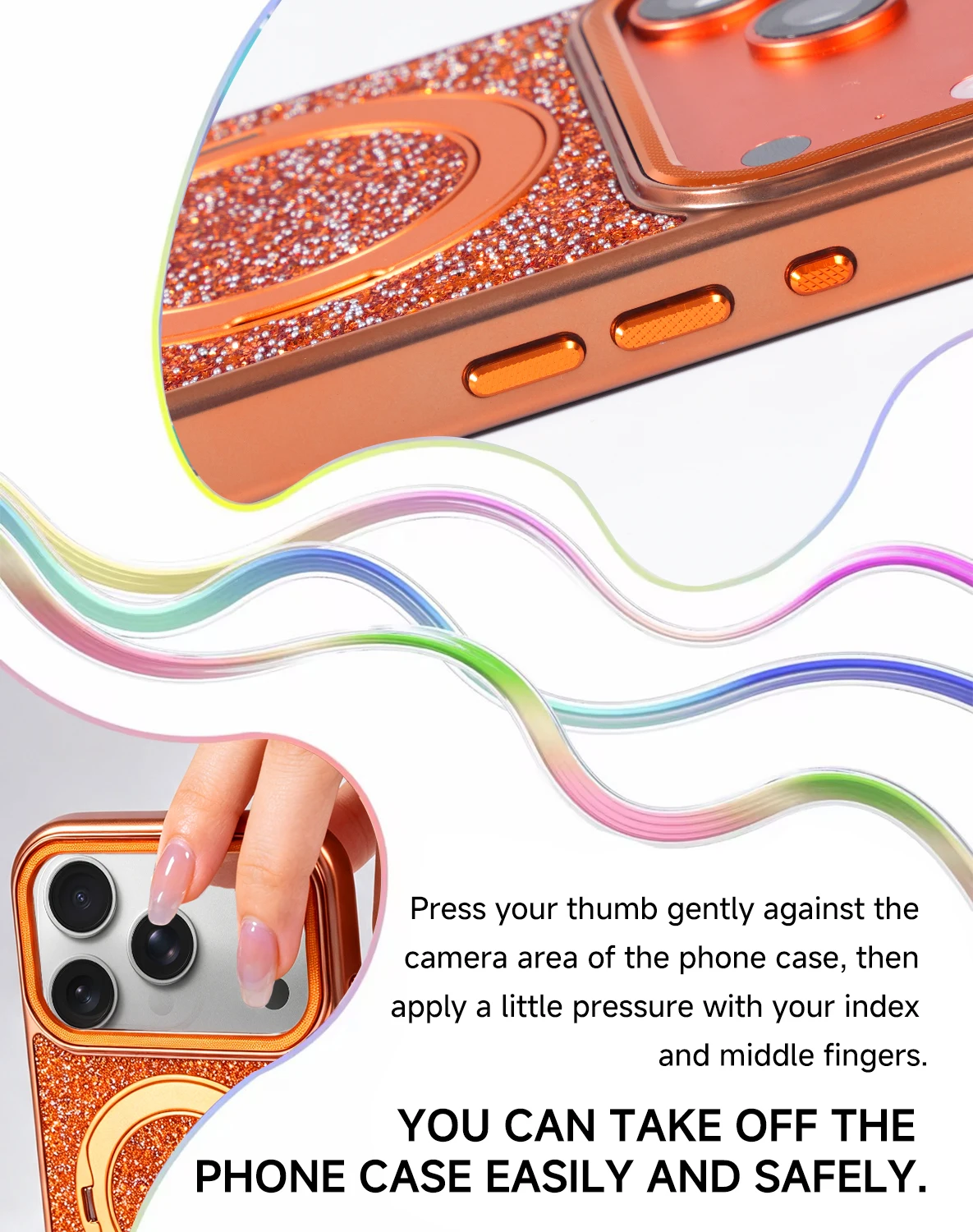 Luxury Glitter Rotatable Magne - Phone Cases That Cover The Camera review and price