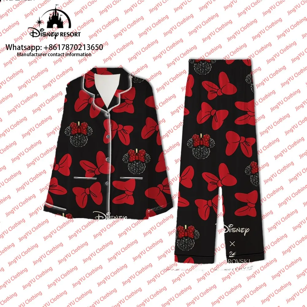 2024 autumn new cute pajamas set casual home clothes fashionable and comfortable cute pajamas Mickey cartoon pajamas