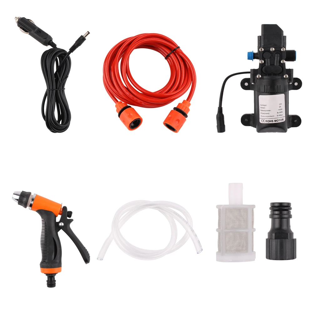 Car Wash 12V Car Washer Gun Pump High Pressure Cleaner Car Care Portable Washing Machine Electric Cleaning Auto Device