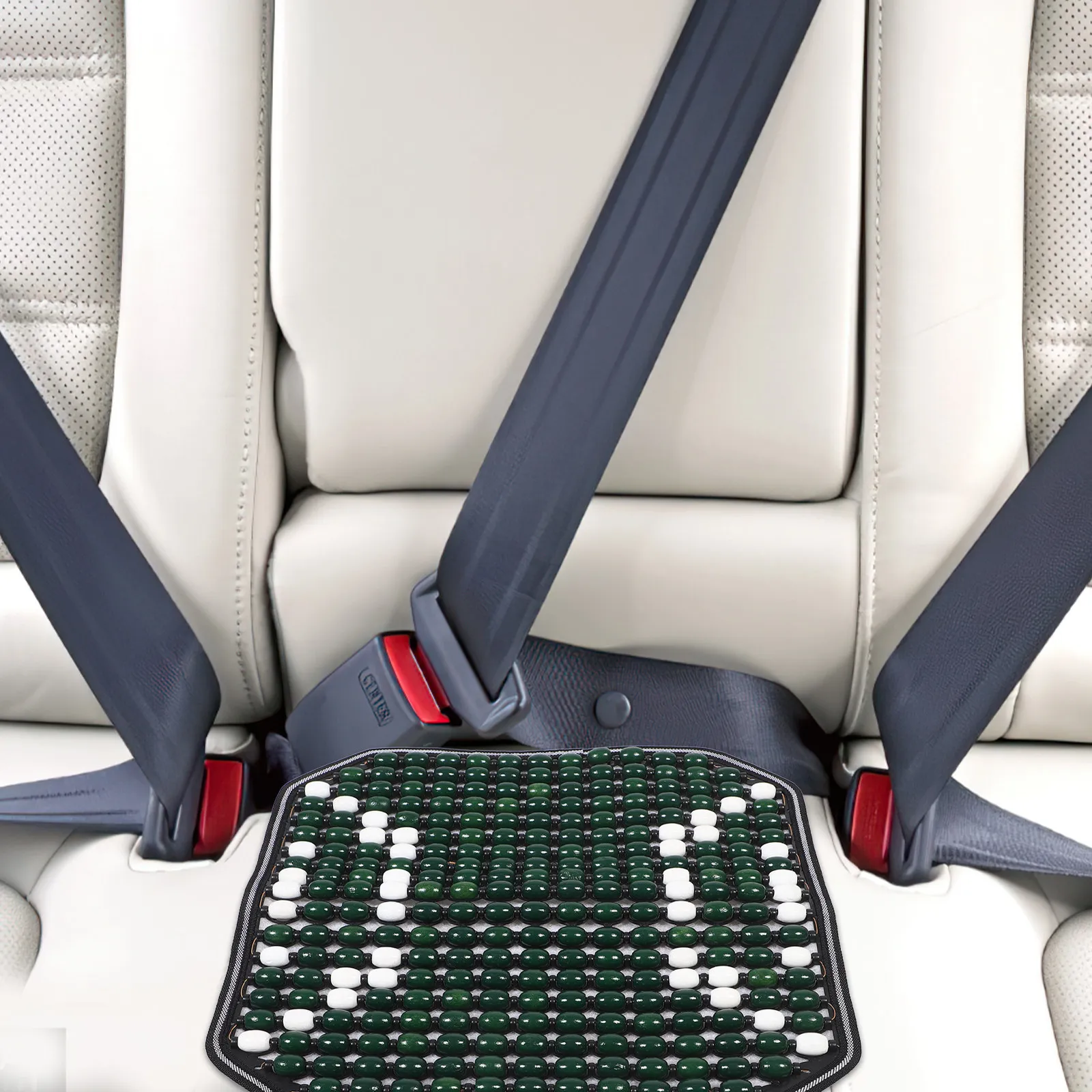 Wood Beaded Car Seat Cushion Breathable Cooling Seat Cover Universal Size Car Pad Comfortable Ventilated Massage Driving Mat