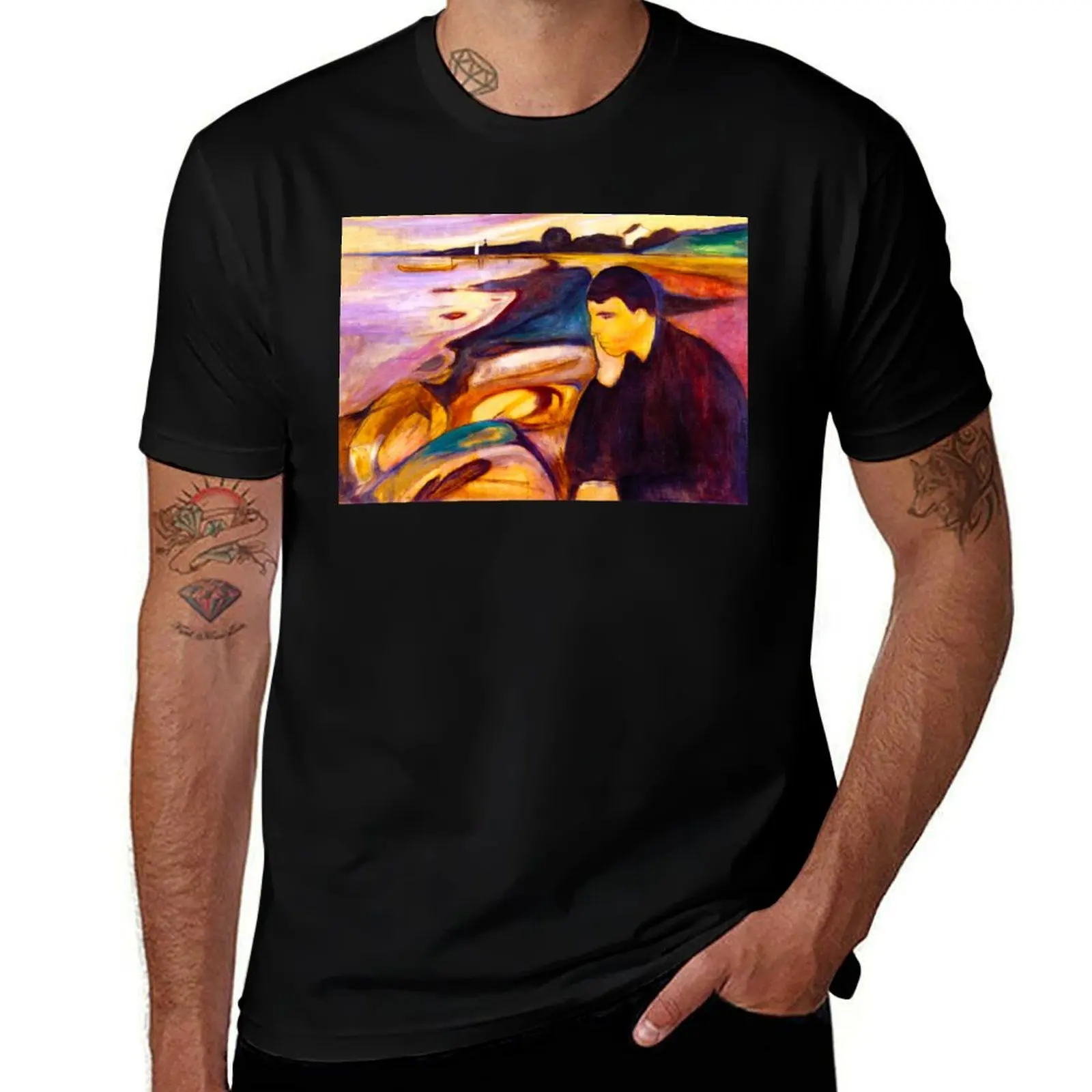 

EDVARD MUNCH - Melancholy 1894 T-Shirt t shirts for man cotton g man t shirts for men