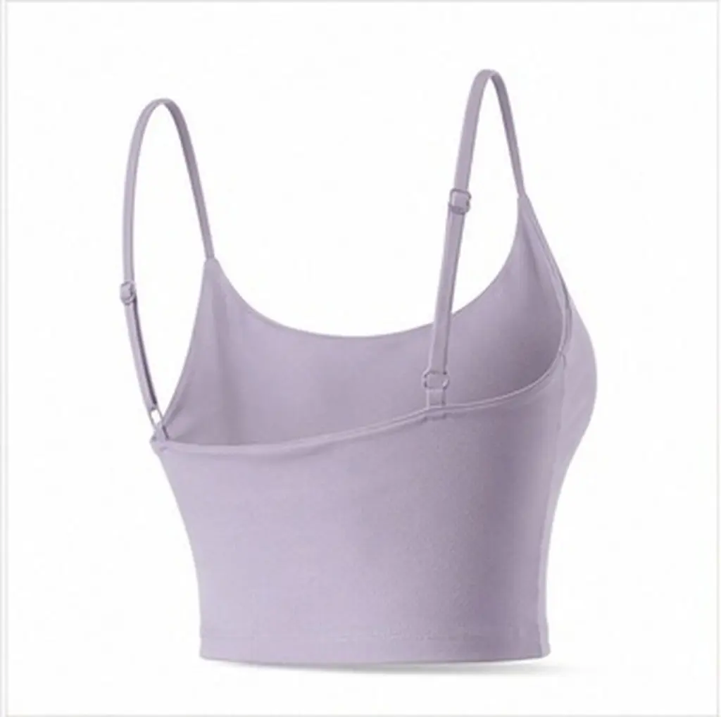 Purple Size S Woman Sports Vest Shockproof Sports Bra Fitness Vest Sleeveless Yoga Running Underwear Breathable Lightweight