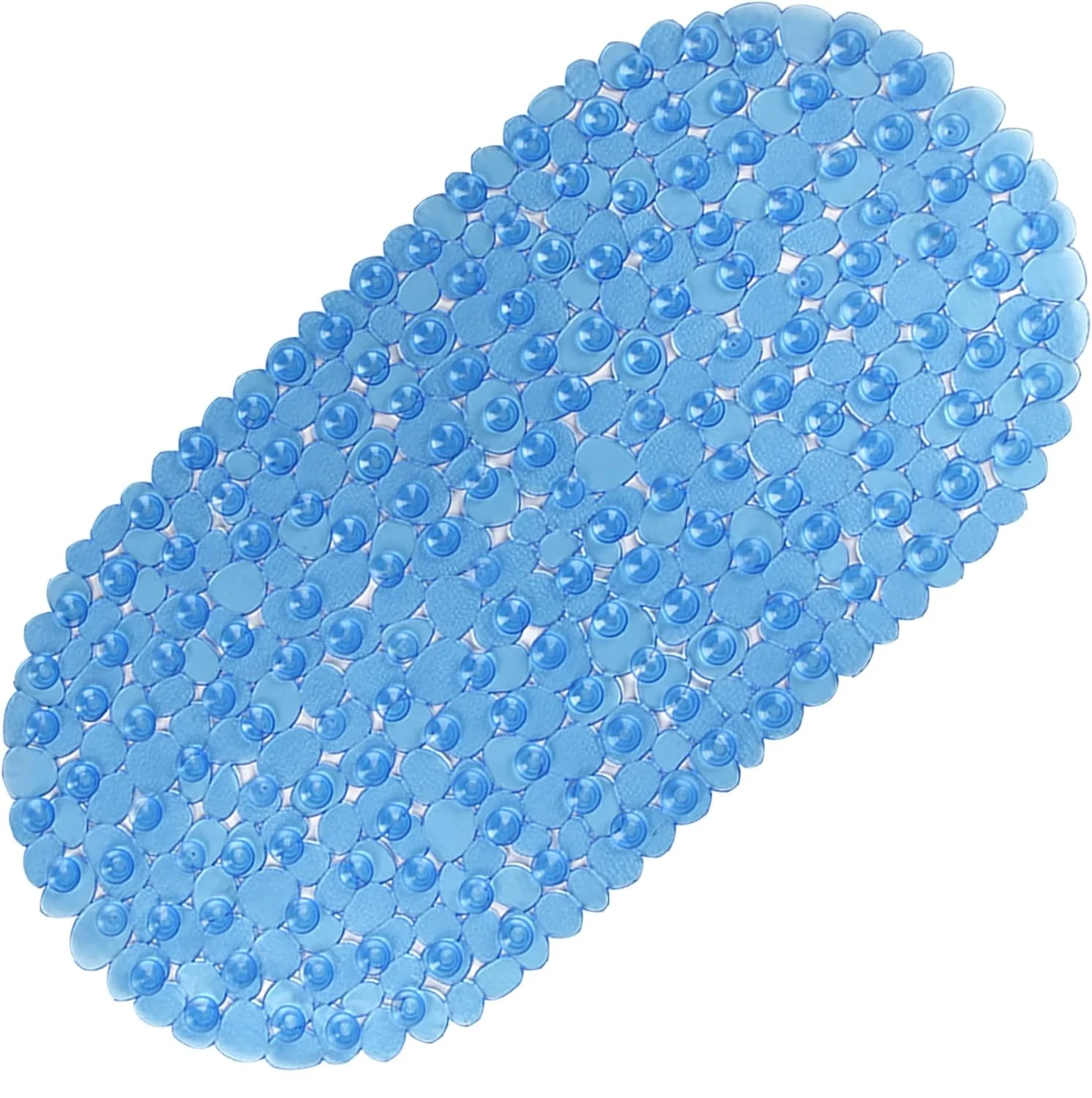 1pc Bathtub Mats with Suction Cups & Drain Holes, 36x69cm/27x14Inch, Pebble Massage Bath Mat for Tub, Machine Washable Safe Mats