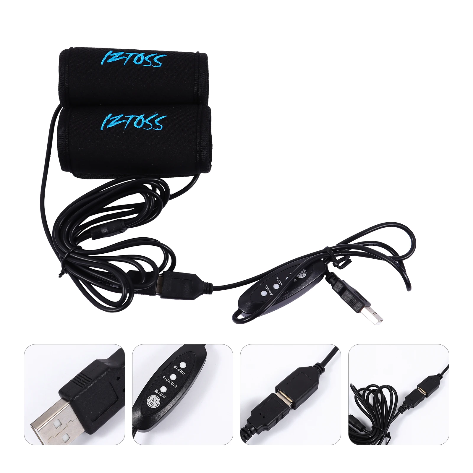 

Electric Motorcycle Handlebar Warmer Cotton Heating Handle Heater Ultra Thin 0 13mm USB Extendable Cable Constant Temperature