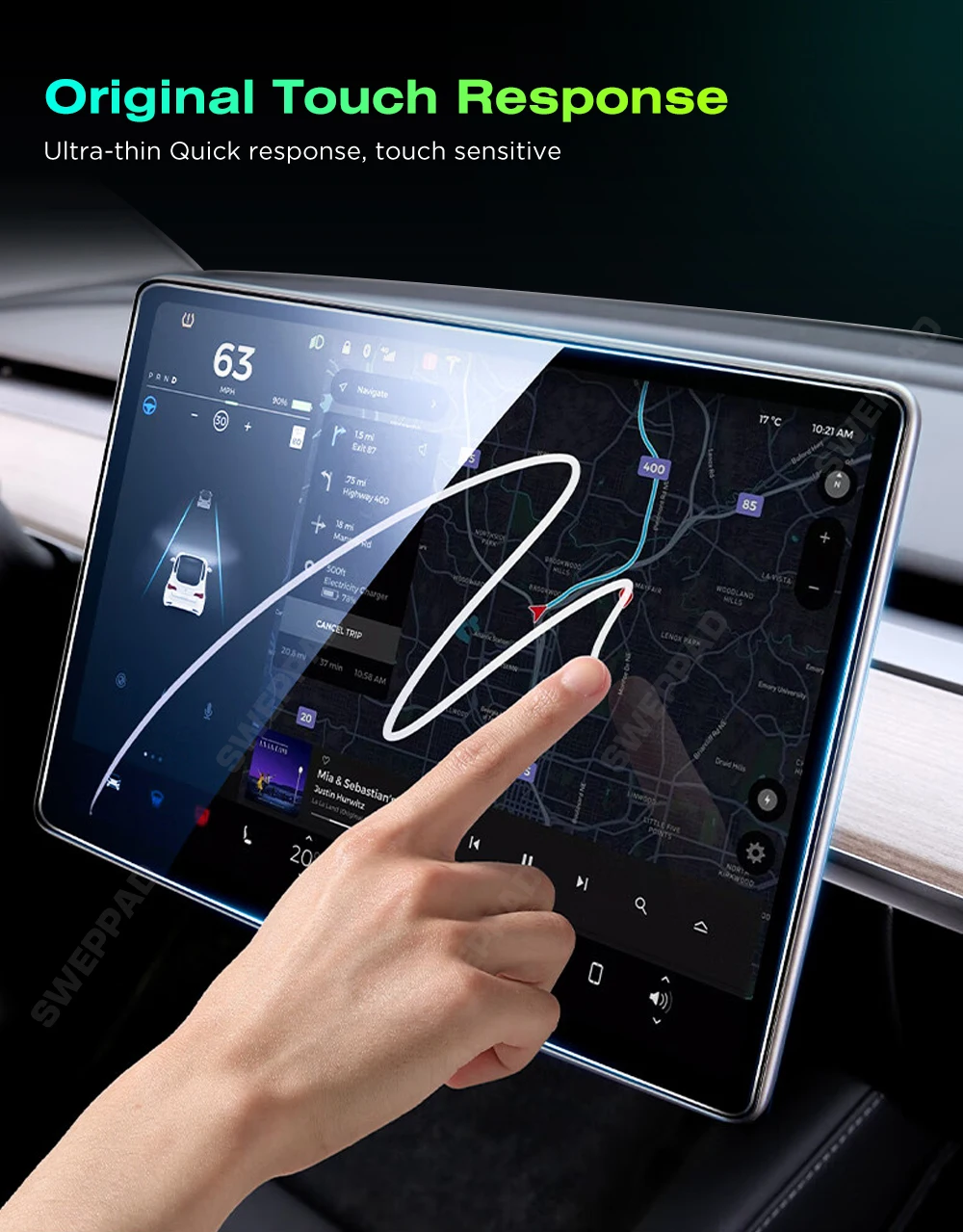 SWEPPAD Für Subaru Crosstrek 2026 2025 2024 Auto Navigation Gehärtetes Glas Display-schutzfolie GPS LCD Dash Board Bildschirm – Detail 7