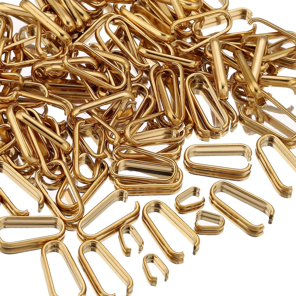 20pcs Stainless Steel Oval Open Rectangle Bezel Blank Charm Earrings Conectors for Jewelry Making Materials Supplies Connector