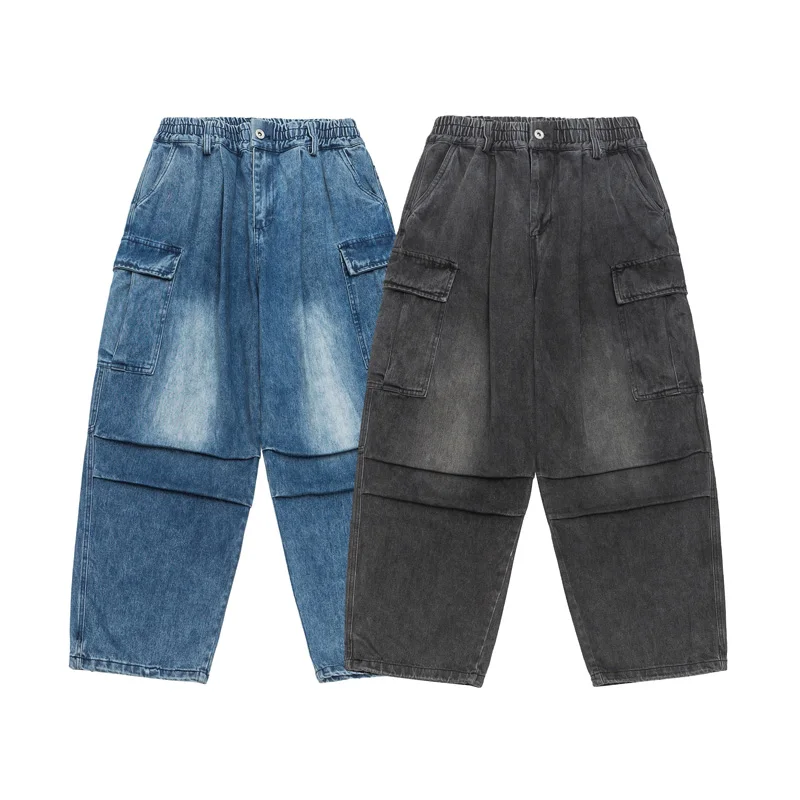 Cityboy Loose Casual Cargo Jeans Men Japanese Streetwear Vintage Denim Wide Leg Harem Baggy Pants Women Oversize Dad Jeans