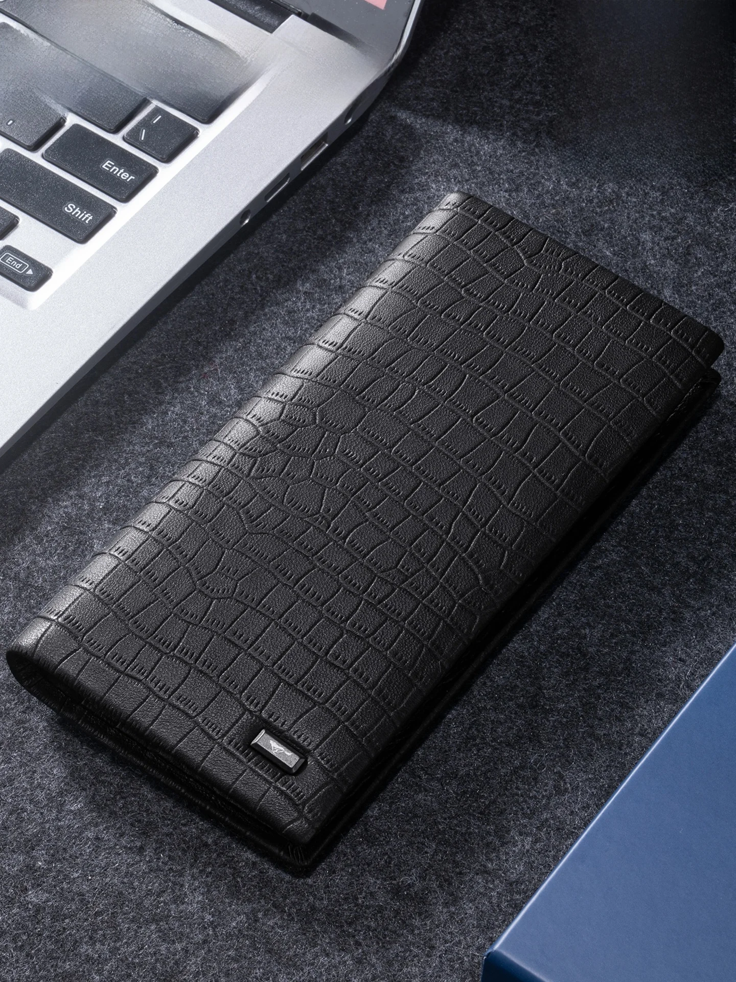 septwolves-long-wallet-men's-genuine-leather-high-end-money-clip-middle-youth-2026-model-crocodile-pattern-busin-sle