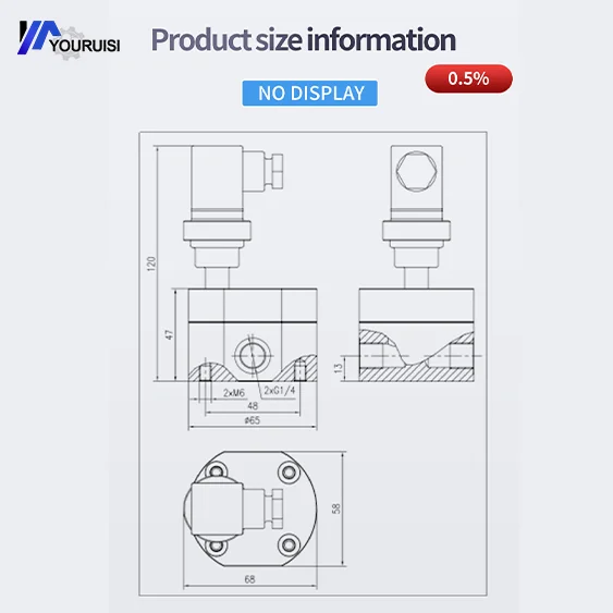 Misuratore di portata di micro precisione in acciaio inossidabile 316L di dimensioni compatte per la misurazione media dell'olio dell'acqua liquida supportata OEM