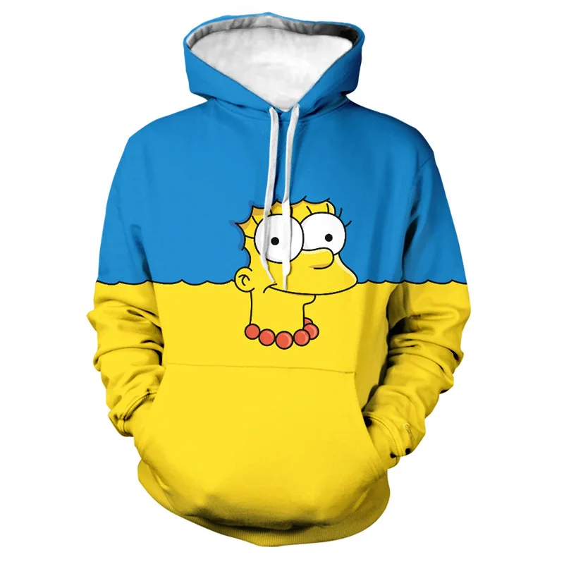 

Disney The Simpsons family Loose Hoodie 3D Digital Printed Men's and Women's Fashion Sports Hip Hop Hoodie Casual Long Sleeve