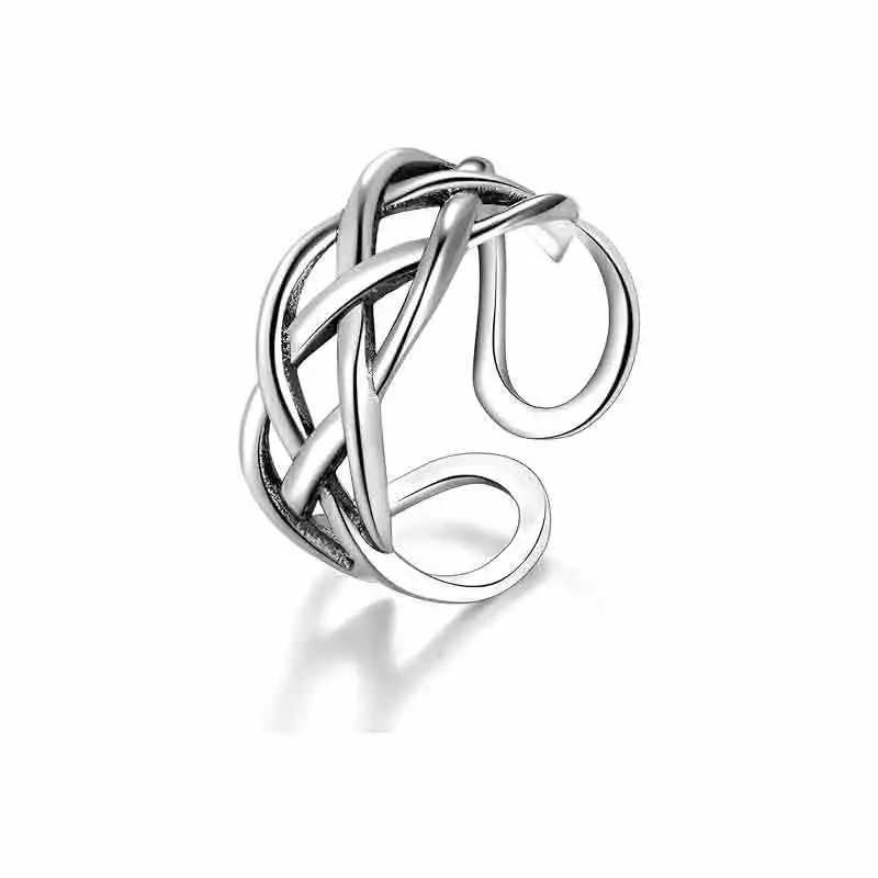 

STR9 Open Middle Finger Knuckle Thumb Rings for Women Adjustable Size 4-7