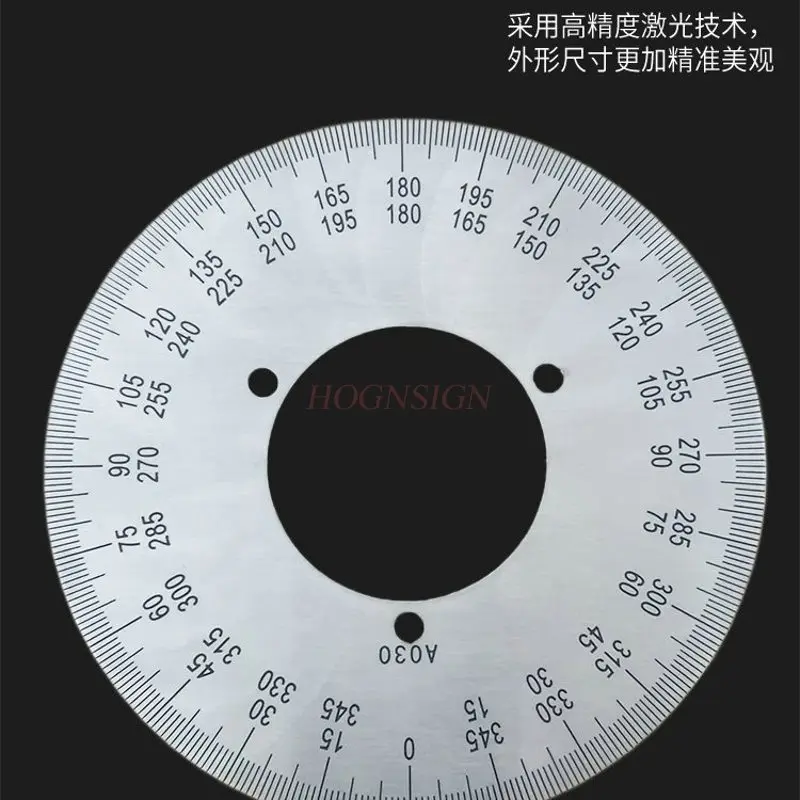 1 шт. масштабный циферблат, интегрированный с механическим идентификационным циферблатом вперед и назад, транспортир из нержавеющей стали