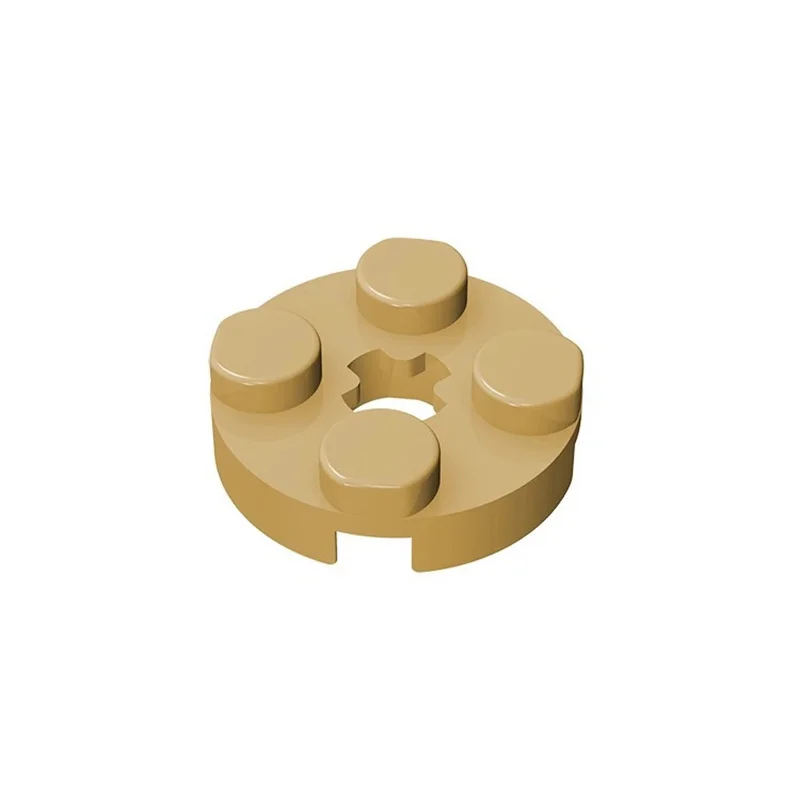 50PCS 4032 Platte Runde 2x2 mit Achsloch Ziegel Sammlungen Bulk Modular GBC Spielzeug Für Technische MOC DIY Gebäude Blöcke
