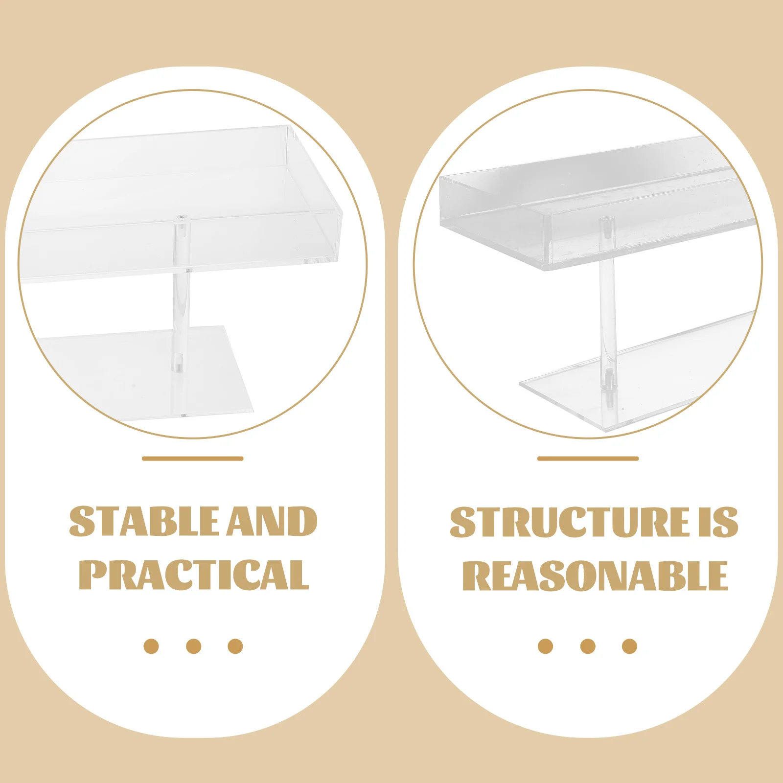 

Food Display Stand Acrylic Tiered Cake Cupcake Holder Desktop Organizer For Jewelry Perfume Collectibles Clear Riser Rack